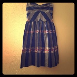 Roxy Plaid Strapless Dress